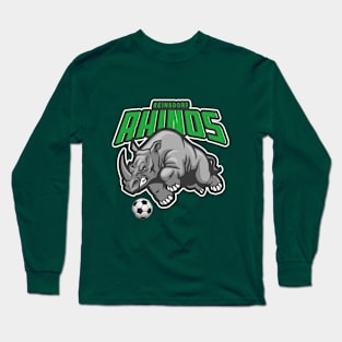 ⚽ Reinsdorf Rhinos, Let's Go! Imaginary Soccer Team Spirit Long Sleeve T-Shirt